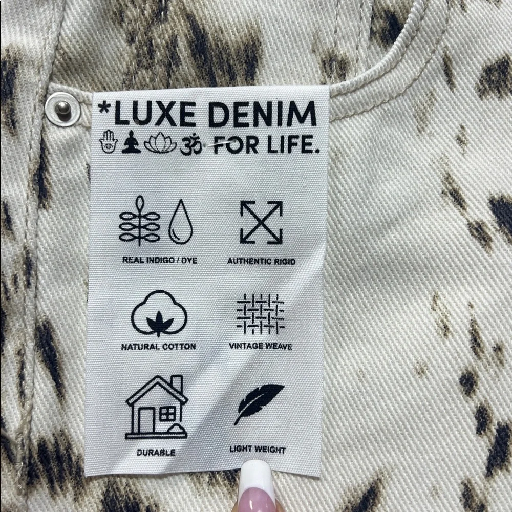 Refrain wide leg print jeans size 7 NWT - Picture 9 of 10